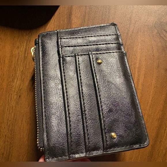 Black Leather and Nylon Pouch with wallet - Picture 8 of 10